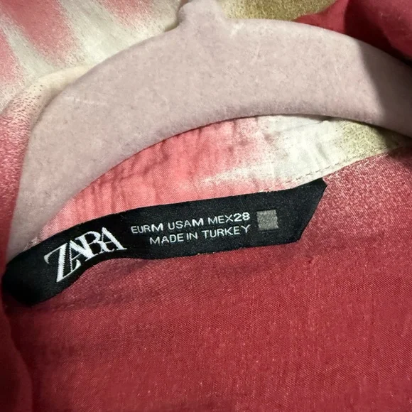 Zara Red and Cream Tie-Dye pant and blouse set - Picture 4 of 4